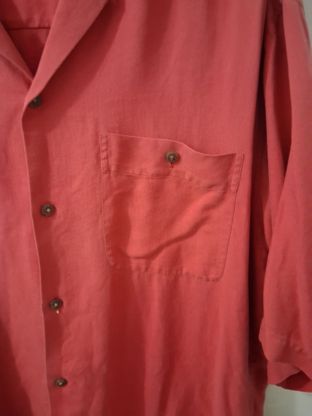 Barry Bricken Men’s 100% Silk Vintage Herringbone Button Down Shirt - Picture 4 of 4